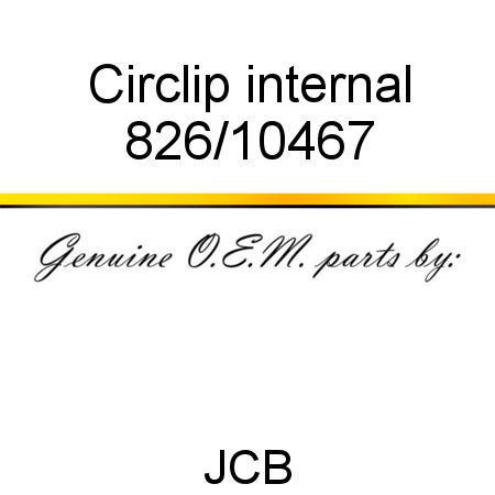 Circlip, internal 826/10467