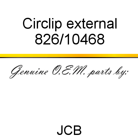 Circlip, external 826/10468