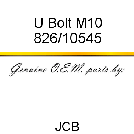 U Bolt, M10 826/10545