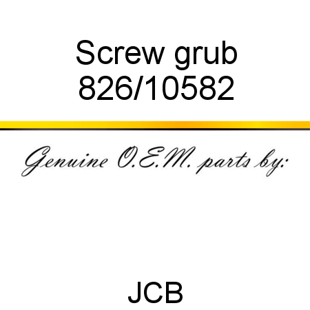 Screw, grub 826/10582
