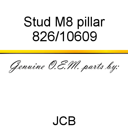 Stud, M8 pillar 826/10609