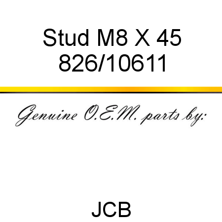 Stud, M8 X 45 826/10611
