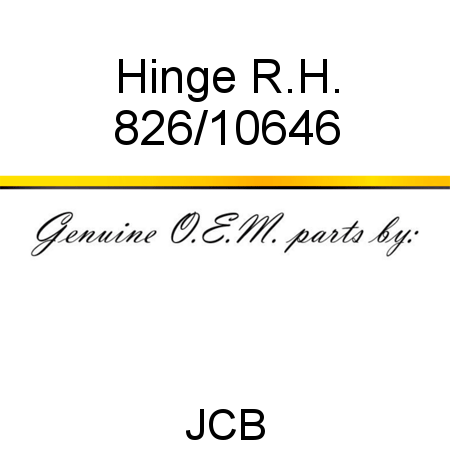 Hinge, R.H. 826/10646