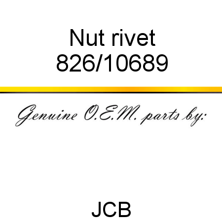 Nut, rivet 826/10689