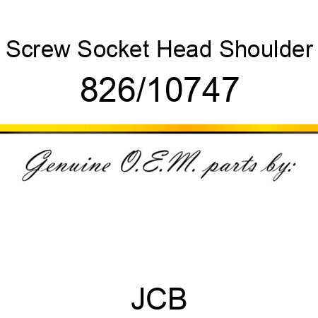 Screw, Socket Head Shoulder 826/10747