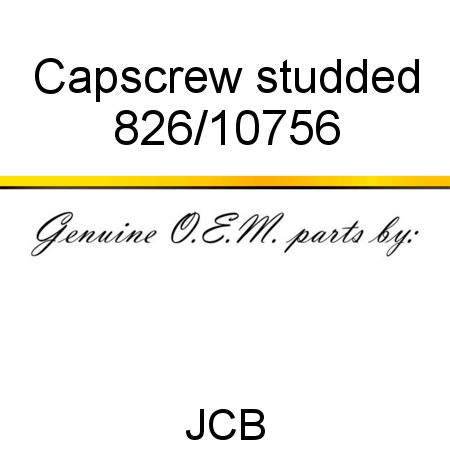 Capscrew, studded 826/10756