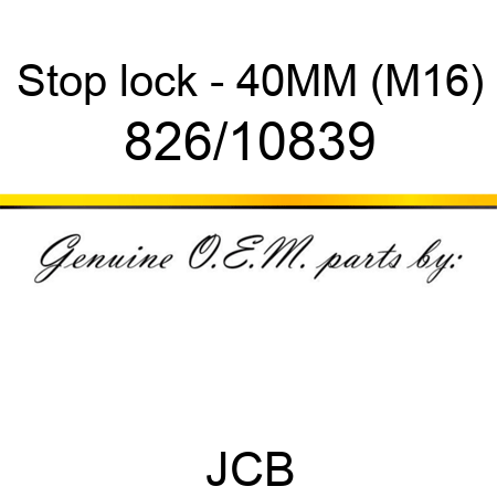 Stop, lock - 40MM (M16) 826/10839