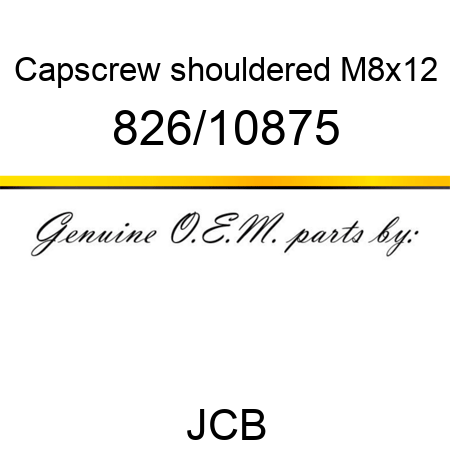 Capscrew, shouldered, M8x12 826/10875