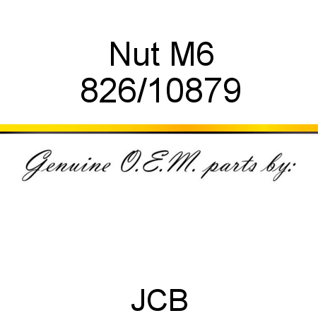 Nut, M6 826/10879