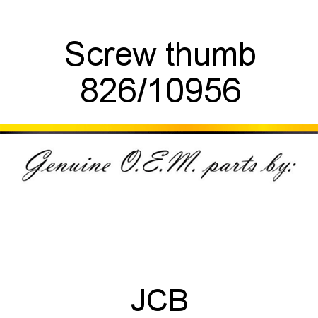 Screw, thumb 826/10956