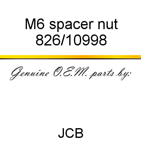 M6 spacer nut 826/10998