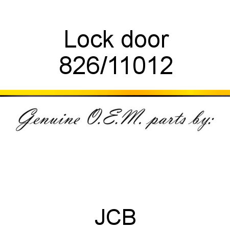 Lock, door 826/11012