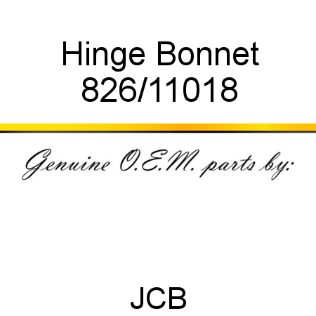 Hinge, Bonnet 826/11018