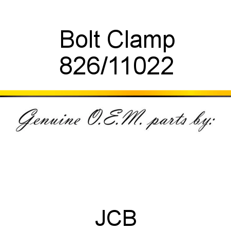 Bolt, Clamp 826/11022