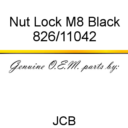 Nut, Lock, M8, Black 826/11042
