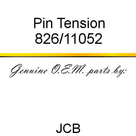 Pin, Tension 826/11052