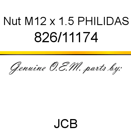 Nut, M12 x 1.5 PHILIDAS 826/11174