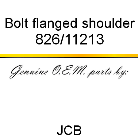 Bolt, flanged shoulder 826/11213