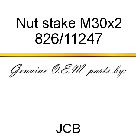 Nut, stake M30x2 826/11247