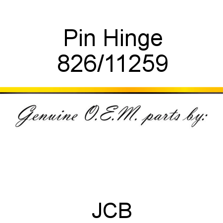 Pin, Hinge 826/11259