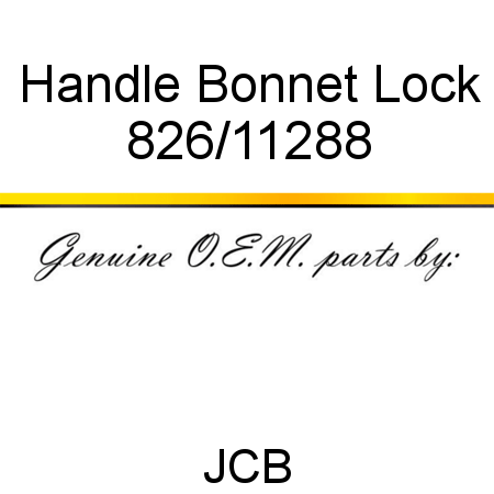 Handle, Bonnet Lock 826/11288