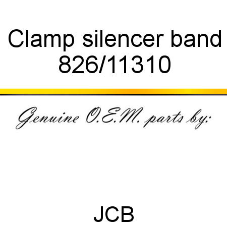 Clamp, silencer band 826/11310
