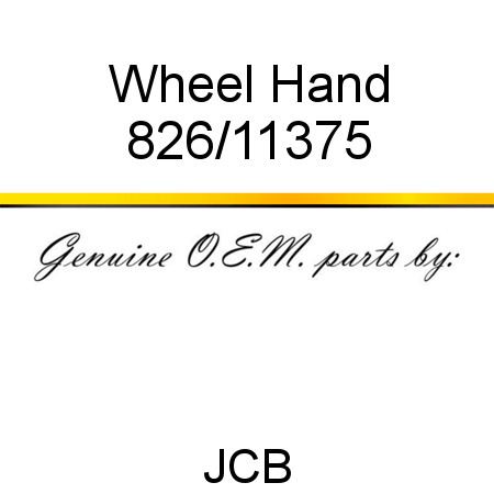 Wheel, Hand 826/11375