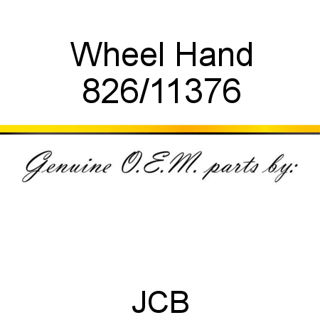 Wheel, Hand 826/11376