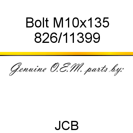 Bolt, M10x135 826/11399