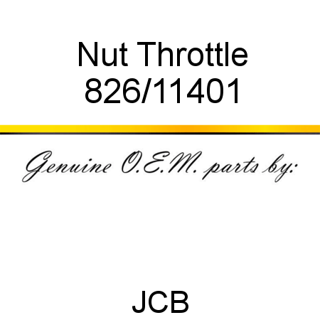 Nut, Throttle 826/11401