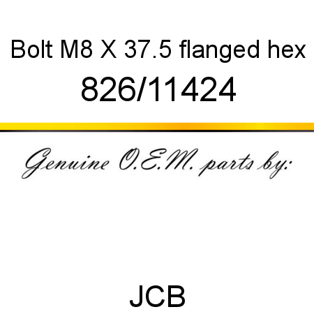 Bolt, M8 X 37.5, flanged hex 826/11424