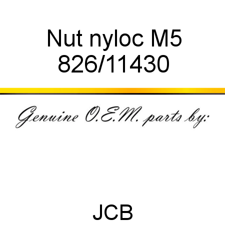 Nut, nyloc M5 826/11430