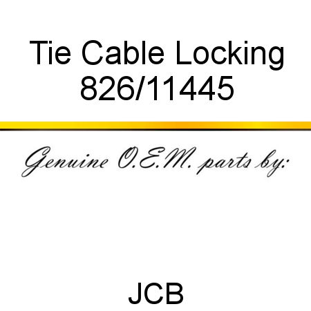 Tie, Cable Locking 826/11445