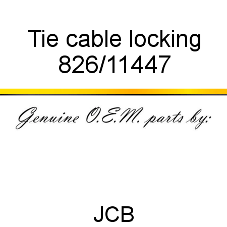 Tie, cable locking 826/11447