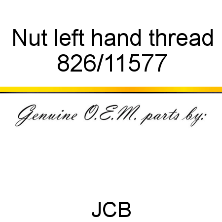 Nut, left hand thread 826/11577