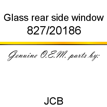 Glass, rear side window 827/20186