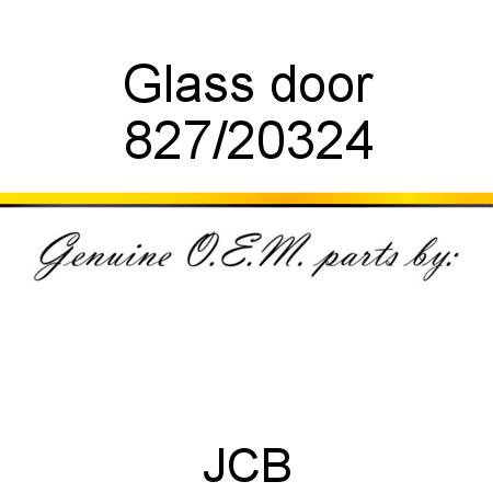 Glass, door 827/20324