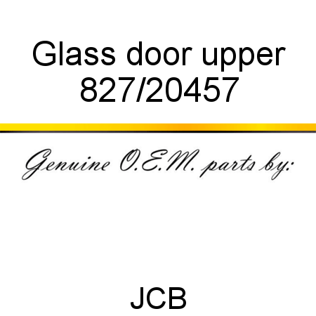 Glass, door, upper 827/20457