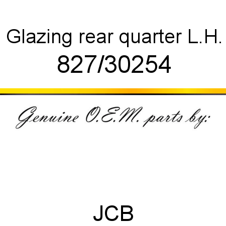 Glazing, rear quarter L.H. 827/30254
