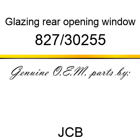 Glazing, rear opening window 827/30255