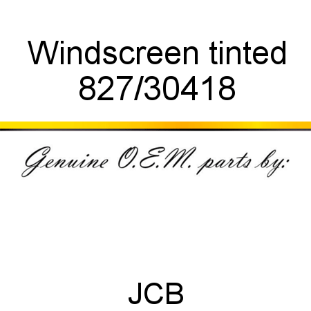 Windscreen, tinted 827/30418