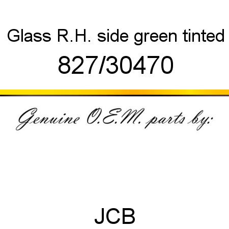 Glass, R.H. side, green tinted 827/30470