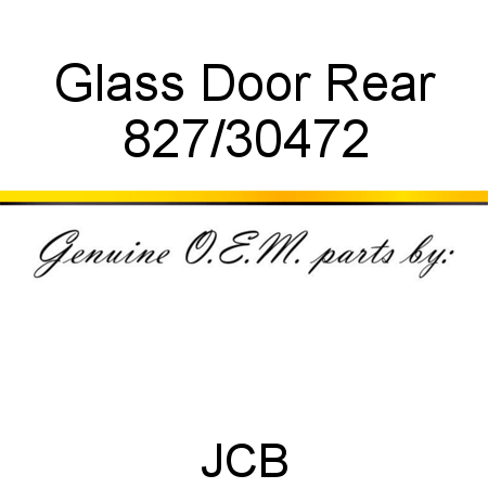Glass, Door Rear 827/30472