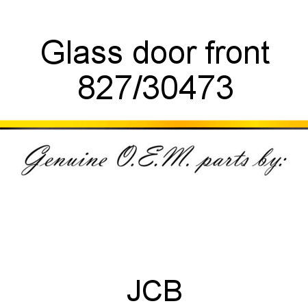 Glass, door front 827/30473