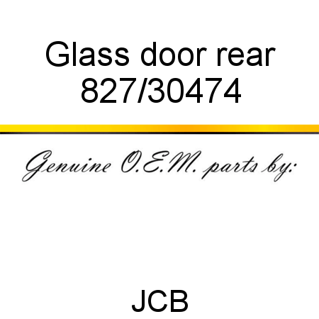 Glass, door, rear 827/30474