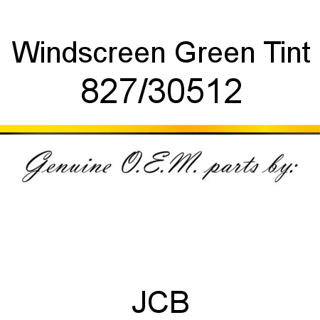 Windscreen, Green Tint 827/30512