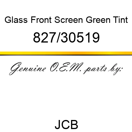 Glass, Front Screen, Green Tint 827/30519