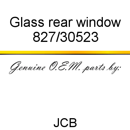 Glass, rear window 827/30523