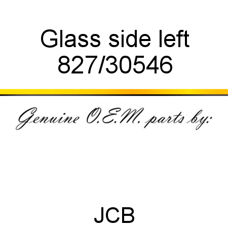 Glass, side, left 827/30546