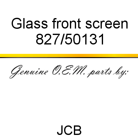 Glass, front screen 827/50131
